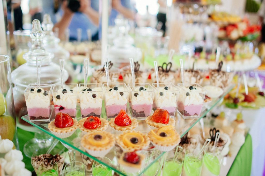 Catering at a luxury event